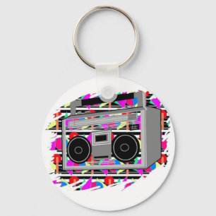 oude hiphop stereo RETRO 1980s boombox Sleutelhanger