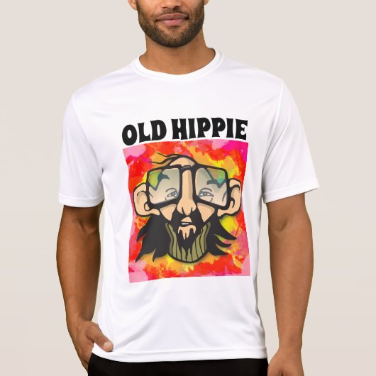 OUDE HIPPIE BIRTHDAY-MANNEN T-SHIRTS (Voorkant)