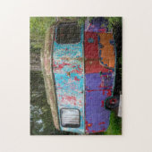 OUDE HIPPIE CARAVAN CAMPER TRAILER JIGSAW PUZZLE LEGPUZZEL (Verticaal)