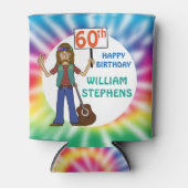Oude Hippie Hippy Tie Dye 60th Birthday Party Blikjeskoeler (Voorkant)