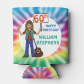 Oude Hippie Hippy Tie Dye 60th Birthday Party Blikjeskoeler (Achterkant)