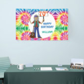 Oude Hippie Hippy Tie Dye 70th Birthday Party Bann Spandoek (Beurs)