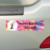 Oude Hippie Hippy Tie Dye 70th Birthday Party Bumpersticker (Op auto)