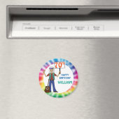 Oude Hippie Hippy Tie Dye 70th Birthday Party Magneet (Insitu (Vaatwasser))