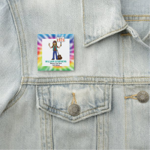 Oude Hippie Hippy Tie Dye Class Reunion Naamplaatje