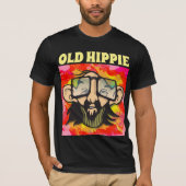 OUDE HIPPIE MANNEN VERJAARDAG T-SHIRTS (Voorkant)
