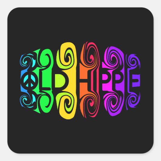 OUDE HIPPIE STICKERS (Voorkant)