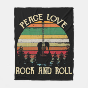 Oude hippiebus bloemenbus vrede liefde fleece deken