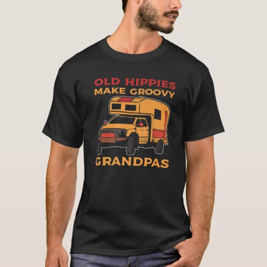 Oude Hippies Make Groovy Grandpas Hippie Ld Hippie T-shirt (Voorkant)