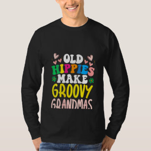 Oude hippies maken Groovy Grandmas Grandmos T-shirt