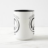 Oude Hippies Regel, Vredesteken Koffie Mok (Midden)