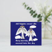 Oude Hippies sterven nooit Briefkaart (Staand voorkant)