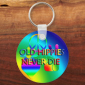Oude Hippies sterven nooit Sleutelhanger (Voorkant)
