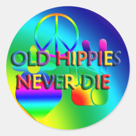 Oude Hippies sterven nooit Sticker