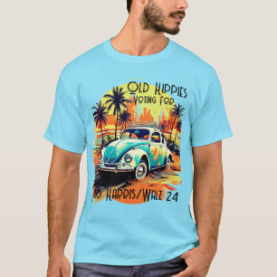 Oude Hippies voor Harris/Walz  T-shirt