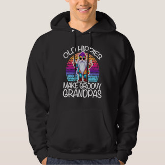 Oude hippies worden groovy grootvaders Retro 70s Hoodie