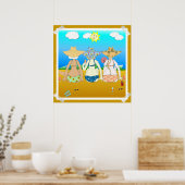 Oude Hippy-kuikens sterven niet.. Poster (Keuken)