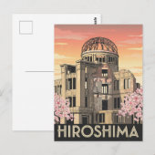 Oude Hiroshima Japan Vredeskoepel Reis Briefkaart (Voorkant / Achterkant)