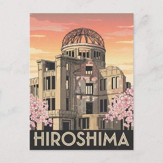 Oude Hiroshima Japan Vredeskoepel Reis Briefkaart (Voorkant)