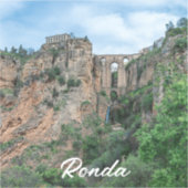 Oude historische brug in Ronda, Spanje Sticker (Voorkant)