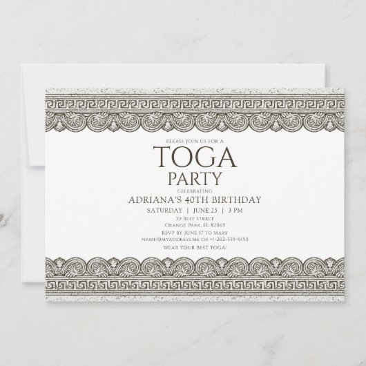 Oude historische feestdag met stenen fries kaart (Voorkant)