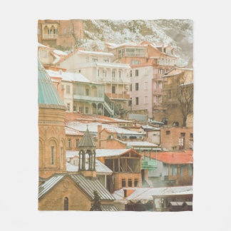 Oude historische gebouwen van Tbilisi. Kaukasus re Fleece Deken
