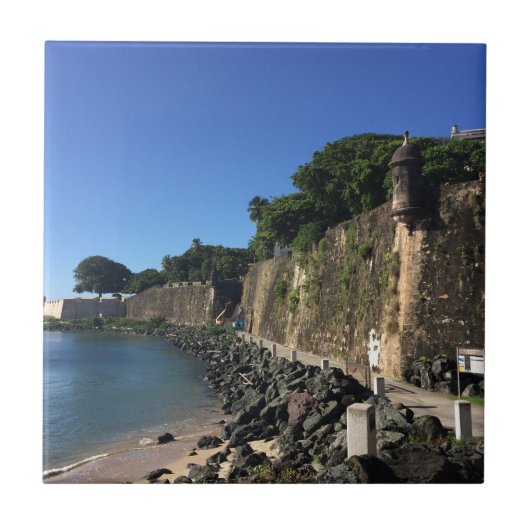 Oude historische San Juan-site Tegeltje (Voorkant)