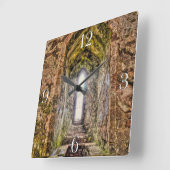 Oude historische sites, Castle Ruins of Britain Vierkante Klok (Hoek)