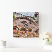 Oude historische sites, Castle Ruins of Britain Vierkante Klok (Huis)