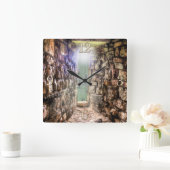 Oude historische sites, Castle Ruins of Britain Vierkante Klok (Huis)