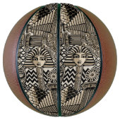 Oude Historische Symbolen Tattoo stijl Basketbal (Verticaal)