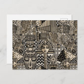 Oude Historische Symbolen Tattoo stijl Briefkaart (Voorkant / Achterkant)