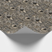 Oude Historische Symbolen Tattoo stijl Cadeaupapier (Hoek)