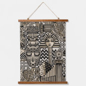 Oude Historische Symbolen Tattoo stijl Hangend Wandkleed (Voorkant)