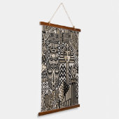 Oude Historische Symbolen Tattoo stijl Hangend Wandkleed (Gebogen)