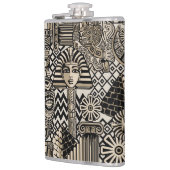 Oude Historische Symbolen Tattoo stijl Heupfles (Links)