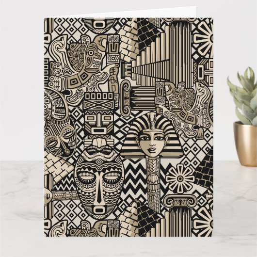 Oude Historische Symbolen Tattoo stijl Kaart (Kleine Plant)