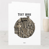 Oude Historische Symbolen Tattoo stijl Kaart (Achterkant)