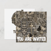 Oude Historische Symbolen Tattoo stijl Kaart (Voorkant / Achterkant)