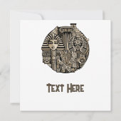 Oude Historische Symbolen Tattoo stijl Kaart (Achterkant)