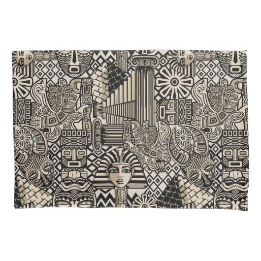 Oude Historische Symbolen Tattoo stijl Kussensloop (Voorkant)