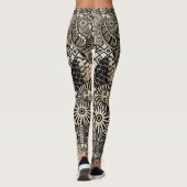 Oude Historische Symbolen Tattoo stijl Leggings (Achterkant)