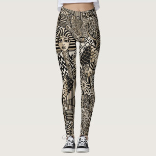 Oude Historische Symbolen Tattoo stijl Leggings