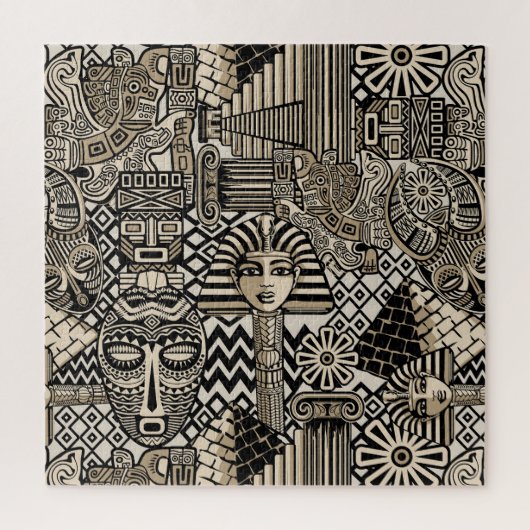 Oude Historische Symbolen Tattoo stijl Legpuzzel (Verticaal)