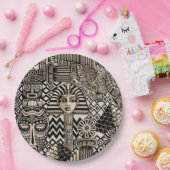 Oude Historische Symbolen Tattoo stijl Papieren Bordje (Feest)