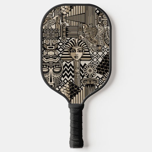 Oude Historische Symbolen Tattoo stijl Pickleball Paddle (Voorkant)