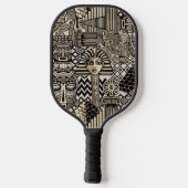 Oude Historische Symbolen Tattoo stijl Pickleball Paddle (Achterkant)