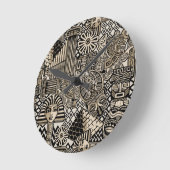 Oude Historische Symbolen Tattoo stijl Ronde Klok (Hoek)