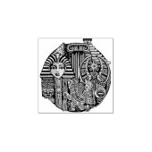 Oude Historische Symbolen Tattoo stijl Rubberstempel (Afrduk)