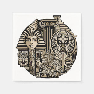 Oude Historische Symbolen Tattoo stijl Servet